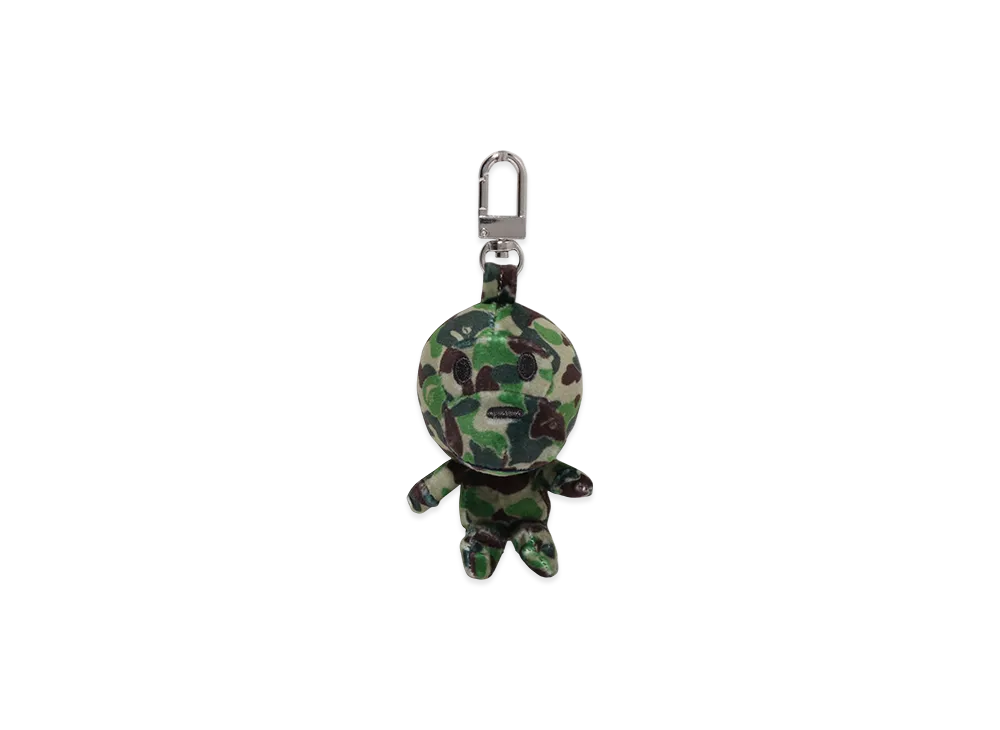 A BATHING APE Ladies Abc Camo Baby Milo Plush Doll Key Chain "Green"