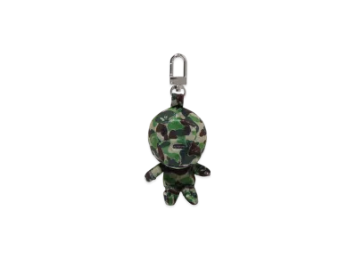 A BATHING APE Ladies Abc Camo Baby Milo Plush Doll Key Chain "Green"