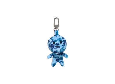 A BATHING APE Ladies Abc Camo Baby Milo Plush Doll Key Chain "Blue"