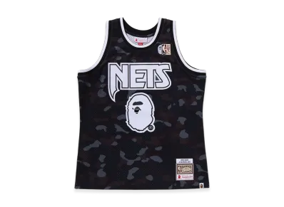 A BATHING APE x Mitchell & Ness x NBA New Jersey Nets Swingman Jersey "Black"