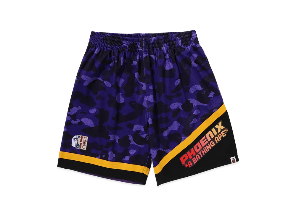 A BATHING APE x Mitchell & Ness x NBA Phoenix Suns Swingman Shorts "Purple"