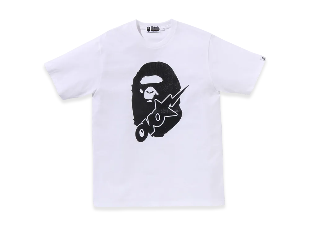 A BATHING APE x OVO Sta Crocodile Print Tee "White"