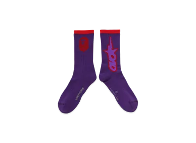 A BATHING APE x OVO Sta Athletic Socks "Purple"