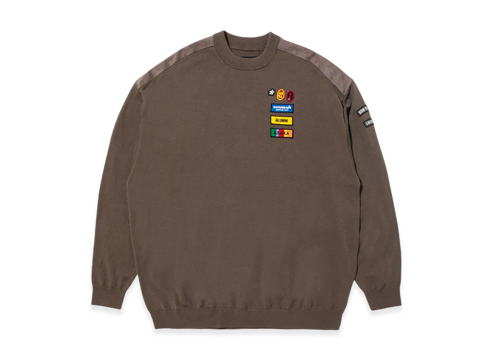 A BATHING APE x KAZUKI KURAISHI Military Relaxed Fit Knit Sweater "Olive"