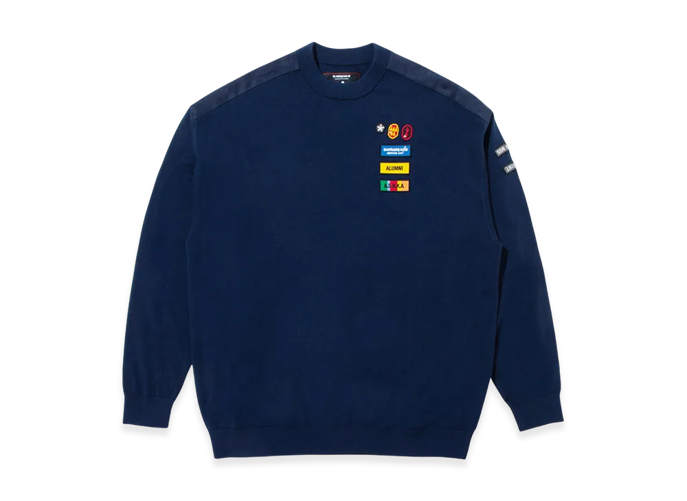 A BATHING APE x KAZUKI KURAISHI Military Relaxed Fit Knit Sweater "Navy"