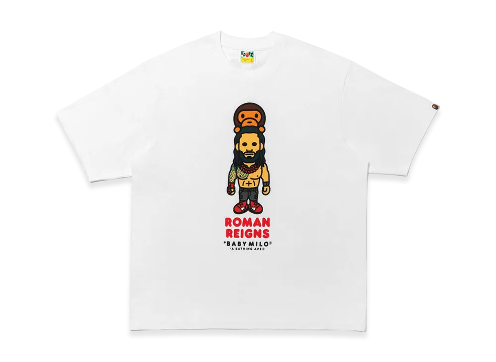 A BATHING APE x WWE Roman Reigns Baby Milo Relaxed Fit Tee "White"