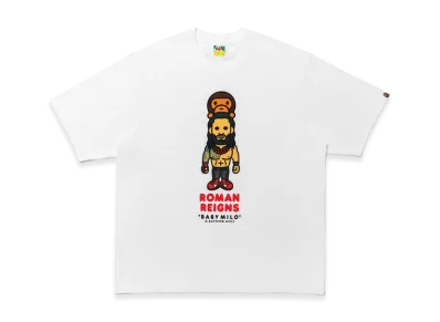 A BATHING APE x WWE Roman Reigns Baby Milo Relaxed Fit Tee "White"