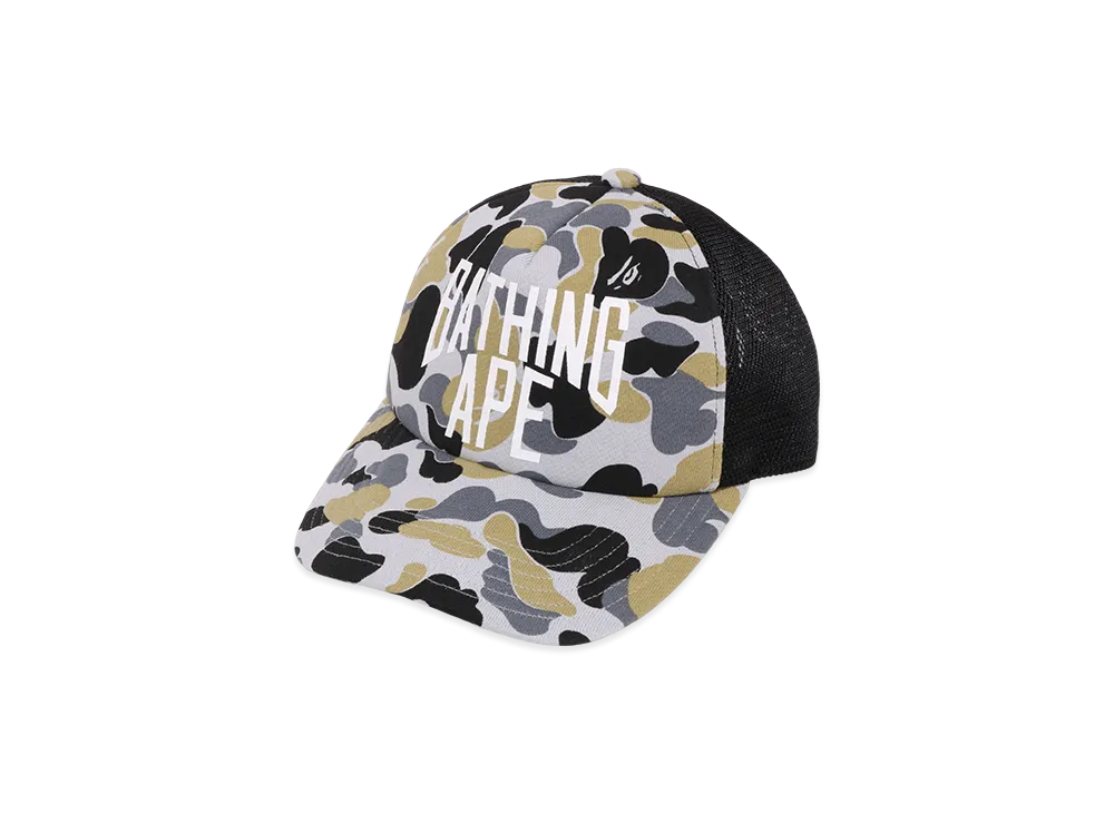 A BATHING APE NYC Logo Mesh Cap "Gray"