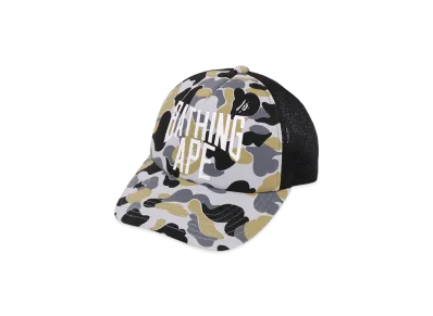 A BATHING APE NYC Logo Mesh Cap "Gray"