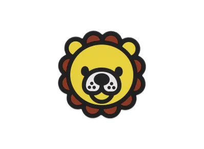 A BATHING APE Baby Milo Friend Lio Coaster "Yellow"