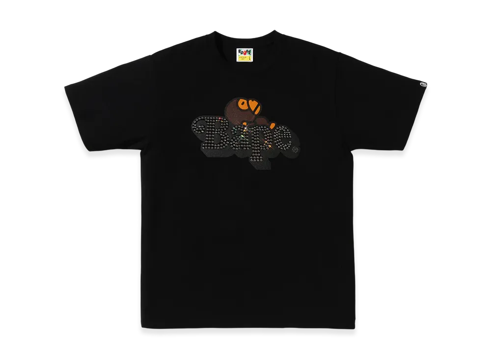 A BATHING APE x Swarovski Milo on Bape Tee "Black"