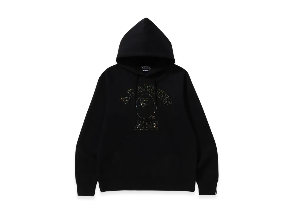 A BATHING APE x Swarovski College Pullover Hoodie "Black"