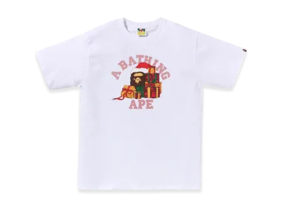 A BATHING APE Present Box College Tee "White"