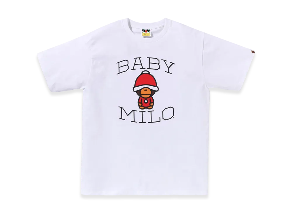 A BATHING APE Christmas Baby Milo Tee "White"