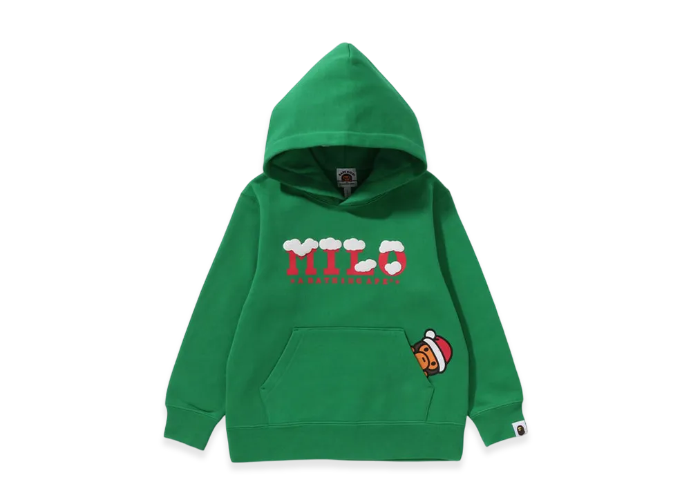 A BATHING APE Baby Milo Winter Pullover Hoodie Kid's "Green"