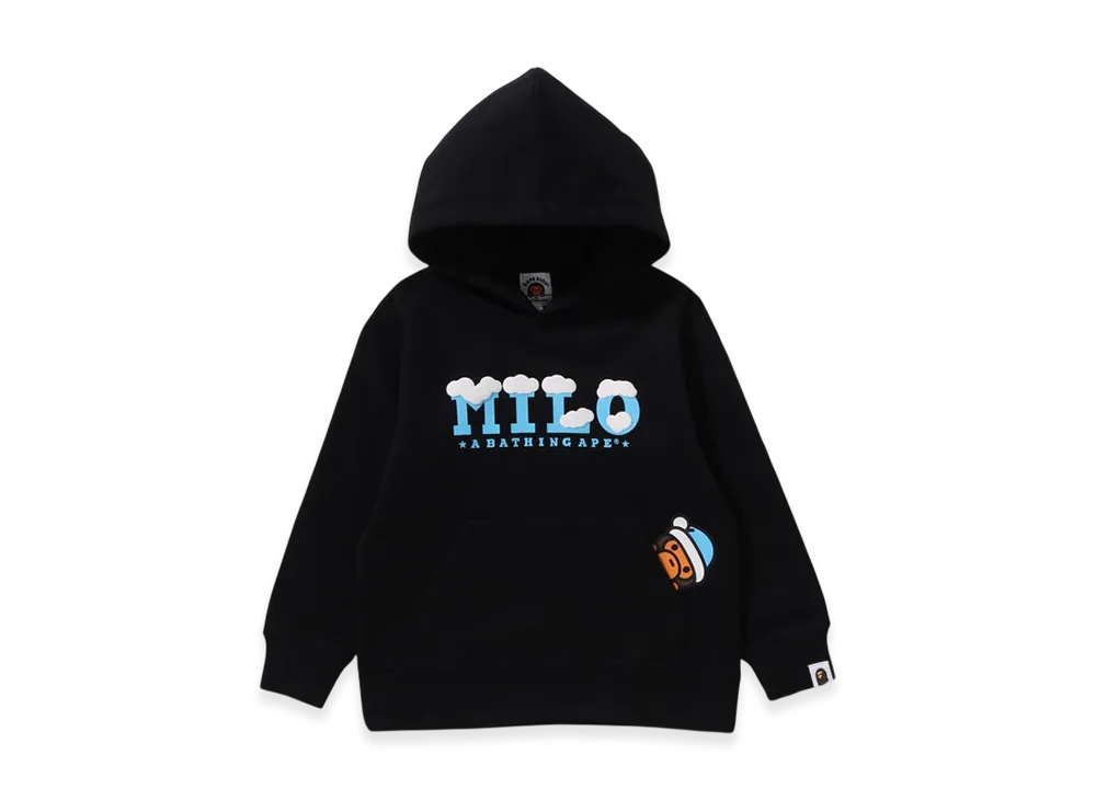 A BATHING APE Baby Milo Winter Pullover Hoodie Kid's "Black"