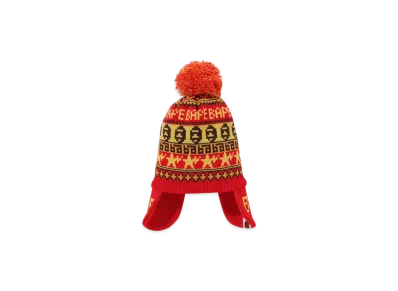 A BATHING APE Bape Knit Cap Kid's "Red"