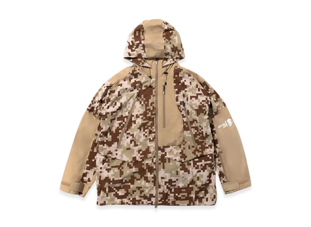 A BATHING APE x KAZUKI KURAISHI UAP Camo Snowboard 3-Layer Jacket "Beige"