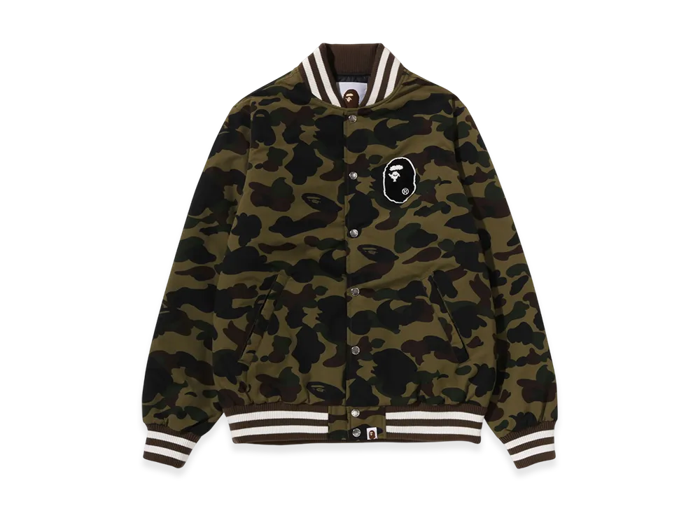A BATHING APE Varsity Jacket "Green"