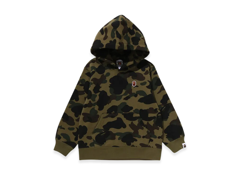 A BATHING APE 1st Camo One Point Pullover Hoodie "Green"