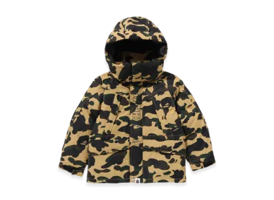 A BATHING APE 1st Camo Snowboard Down Jacket Kids "Yellow"