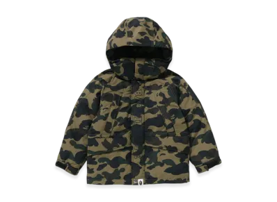 A BATHING APE 1st Camo Snowboard Down Jacket Kids "Green"
