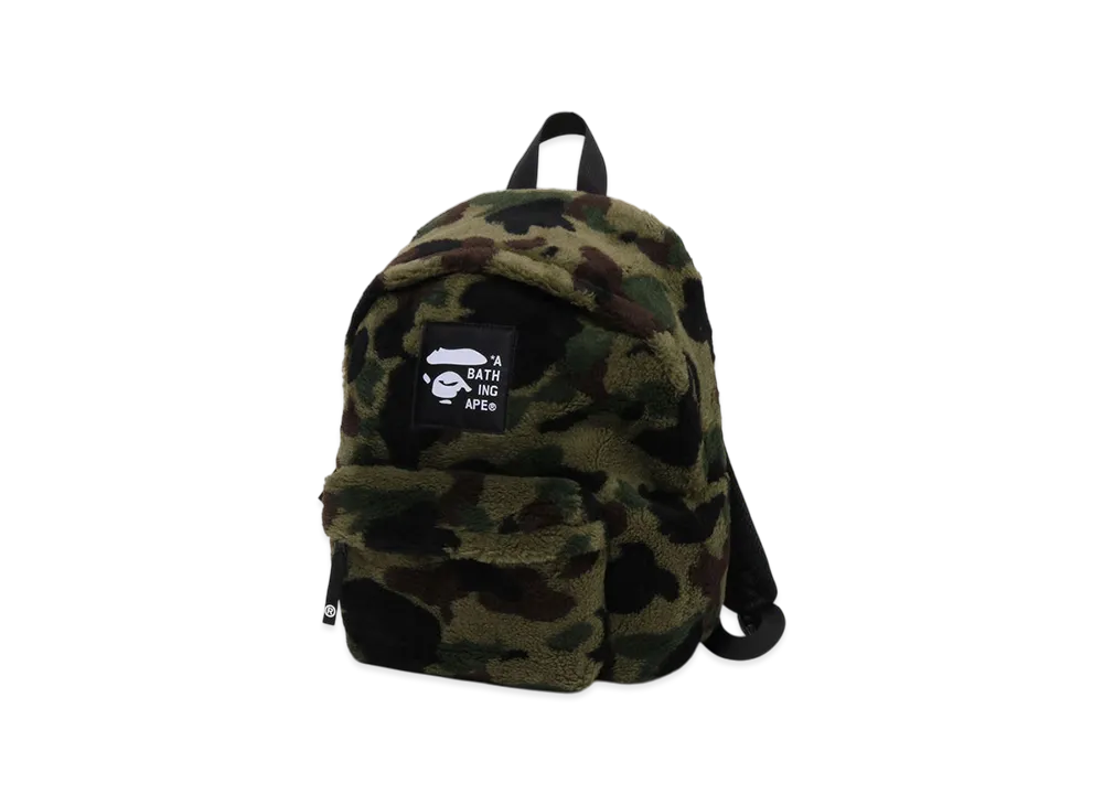 A BATHING APE 1st Camo Fleece Daypack "Green"
