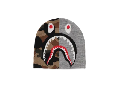 A BATHING APE Shark Knit Cap "Gray"