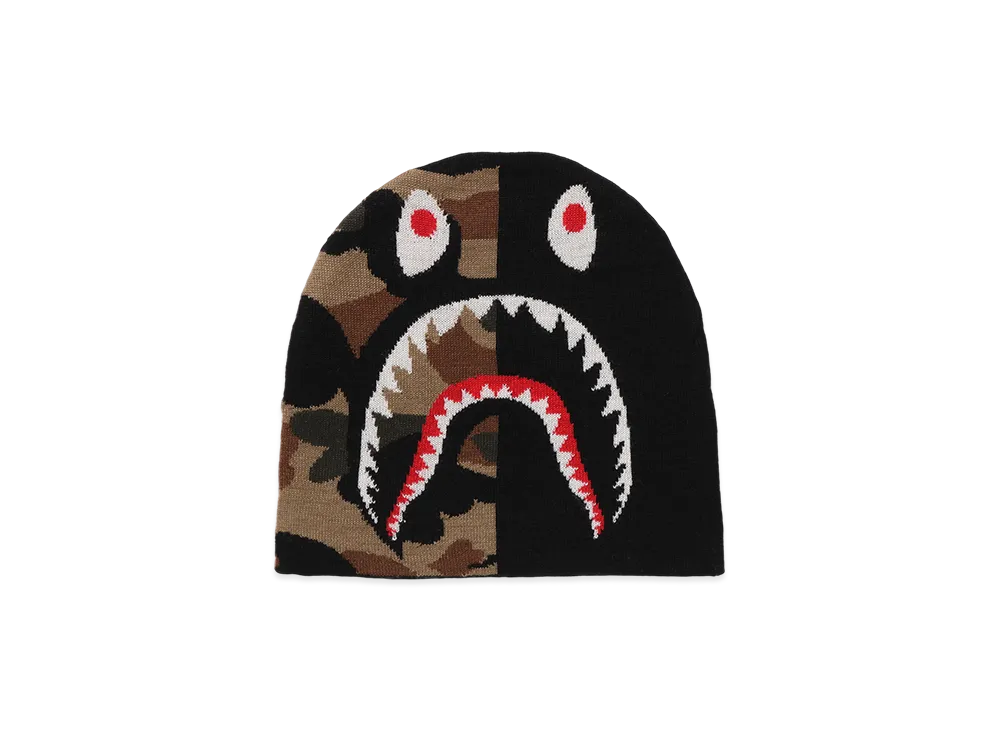 A BATHING APE Shark Knit Cap "Black"