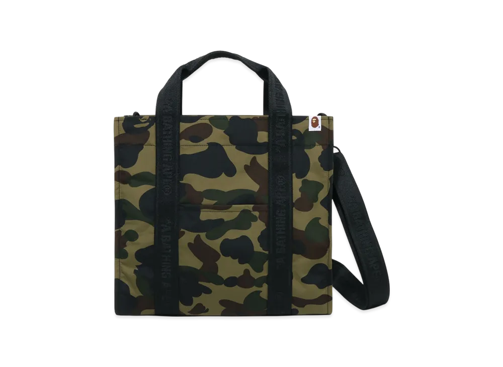 A BATHING APE 1st Camo Sliding Tote Bag Travel "Green"