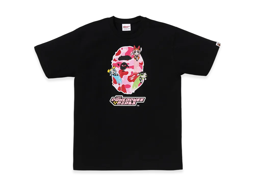 A BATHING APE x The Powerpuff Girls Ape Head Tee "Black"