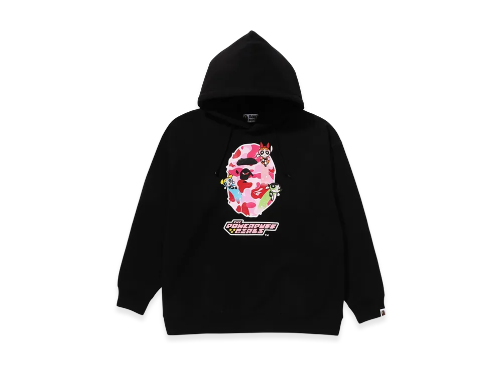 A BATHING APE  x The Powerpuff Girls Ape Head Pullover Hoodie "Black"