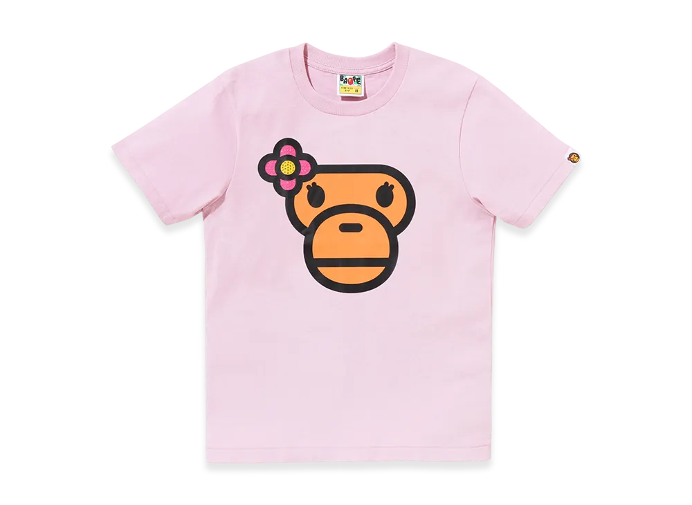 A BATHING APE Crystal Stone Lisa Face Tee "Pink"