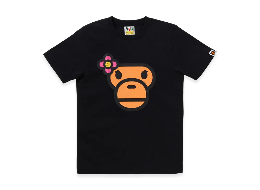 A BATHING APE Crystal Stone Lisa Face Tee "Black"