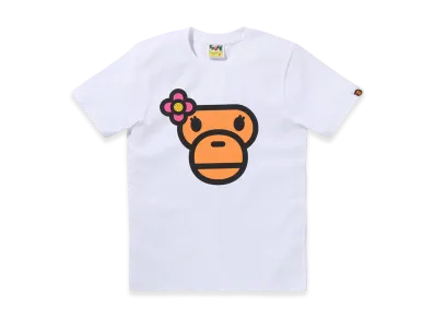 A BATHING APE Crystal Stone Lisa Face Tee "White"