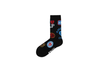 A BATHING APE APEE Jacquard Graphic Socks #7 "Black"