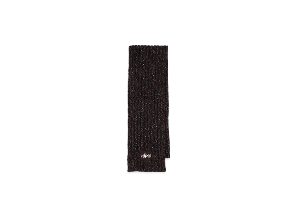 A BATHING APE APEE Knit Badge Scarf "Black"