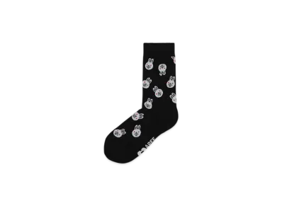 A BATHING APE APEE Baby Doppy Intarsia Socks #2 "Black"