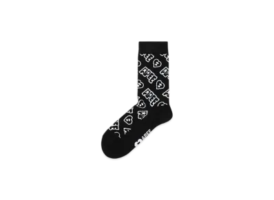 A BATHING APE APEE Jacquard Graphic Socks #1 "Black"