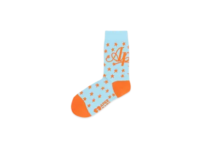 A BATHING APE APEE Jacquard Graphic Socks #4 "Blue"