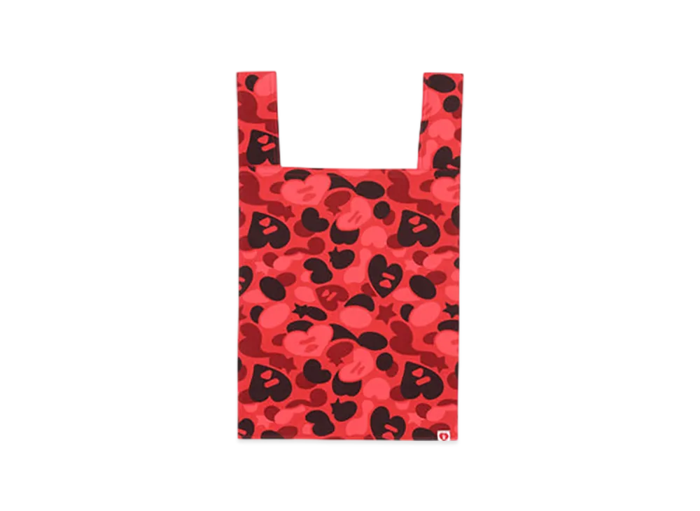 A BATHING APE APEE Camo Shopping Bag "Red"