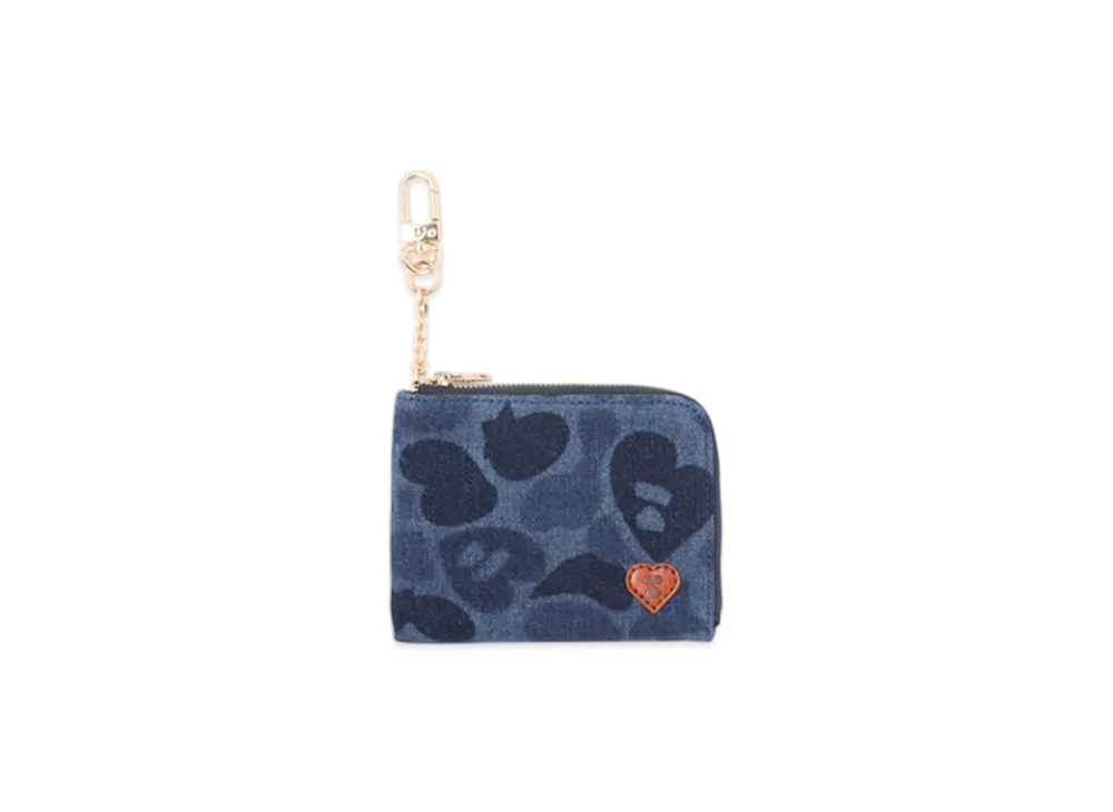 A BATHING APE APEE Camo Denim Wallet #1 "Indigo"