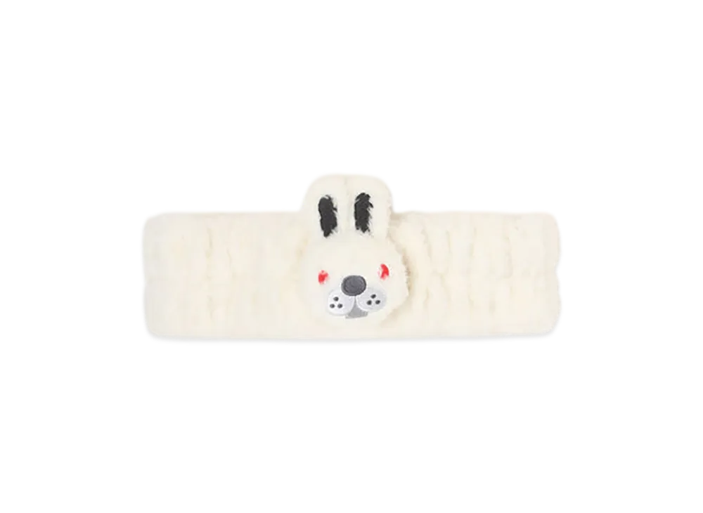 A BATHING APE APEE Baby Doppy & Baby Core Furry Headband "White"