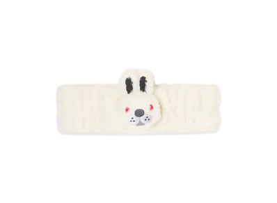 A BATHING APE APEE Baby Doppy & Baby Core Furry Headband "White"
