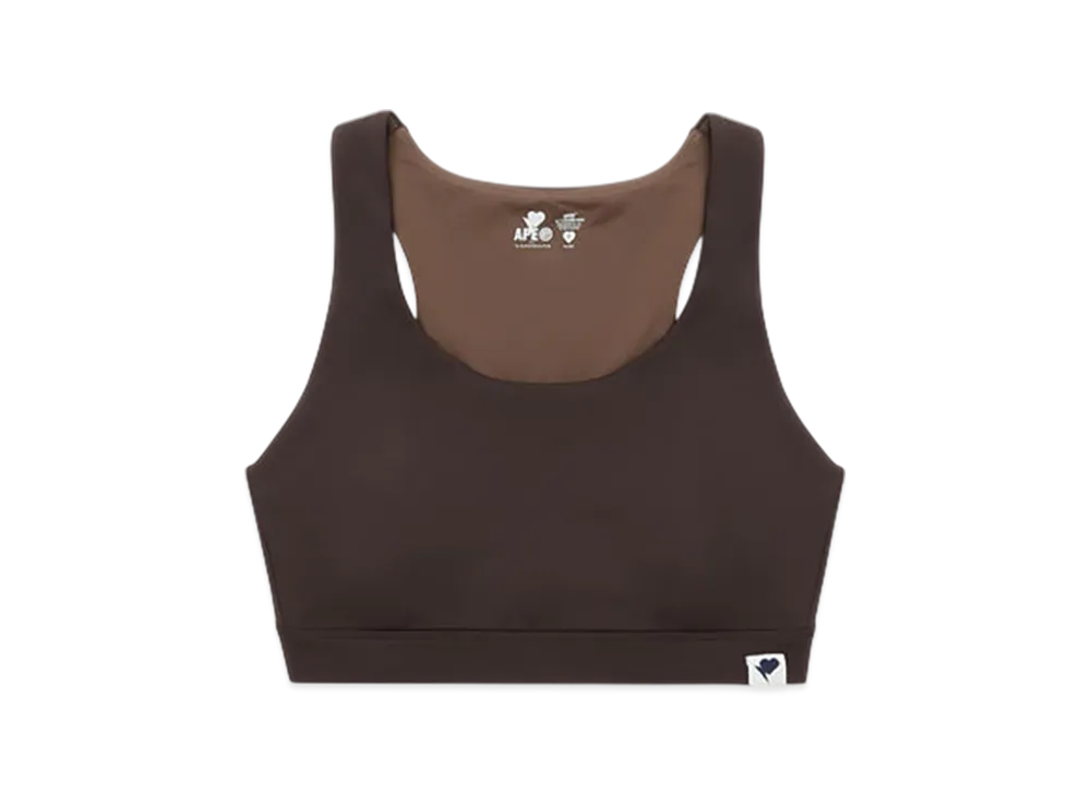 A BATHING APE APEE T Back Sport Bra "Brown"