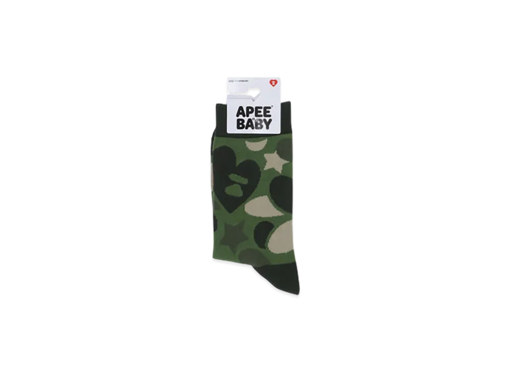 A BATHING APE APEE Camo Socks #1 "Green"