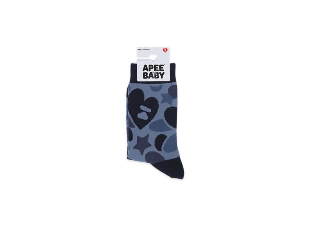 A BATHING APE APEE Camo Socks #1 "Blue"