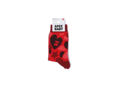 A BATHING APE APEE Camo Socks #1 "Red"