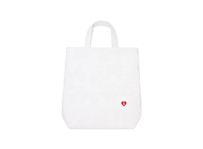 A BATHING APE APEE Quilted Heart Monogram Tote Bag "Ivory"