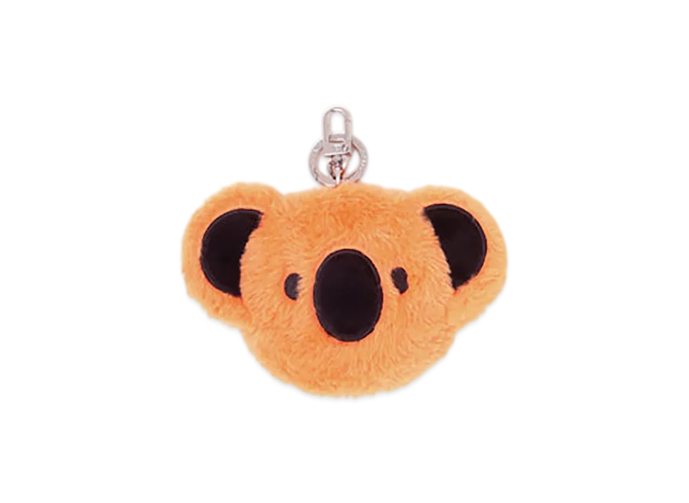 A BATHING APE APEE Baby Core Furry Coins Bag Keyring "Orange"